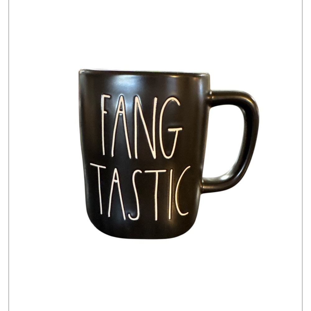 Rae Dunn Black 'Fangtastic' Mug
